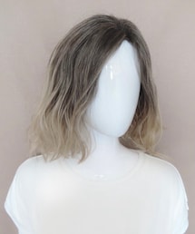 DESIRE WIG | ふかし加工【無造作切りっぱなしボブ】ライトアッシュグラデ×根元ダーク(ウィッグ)