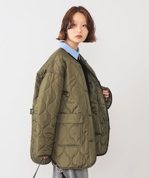 Ray BEAMS | Ray BEAMS / キルティング ノーカラー ブルゾン(ブルゾン)