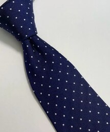 鎌倉シャツ | ネイビーピンドットタイ(ネクタイ)