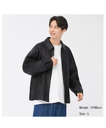 GU | フェイクレザーオーバーサイズブルゾン(ブルゾン)