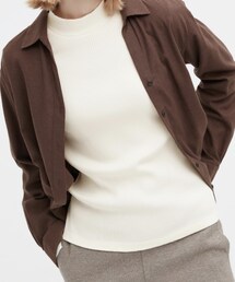 UNIQLO | リブハイネックT(長袖) / S / ¥1,500(Tシャツ/カットソー)