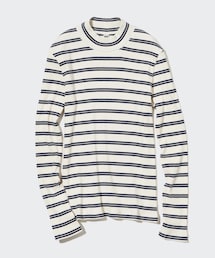 UNIQLO | リブボーダーハイネックT / S / ¥990(Tシャツ/カットソー)