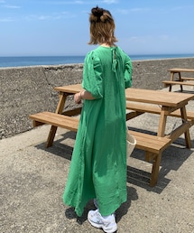 CORNERS | u.e.made*×CORNERSコラボ　ボリュームスリーブバックリボンワンピース(ワンピース)