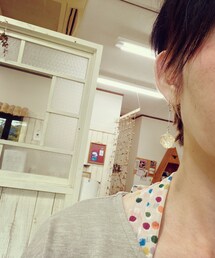 ぶら下がりガラスピアス♪♪ | ピアス(両耳用)