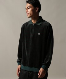 FRED PERRY | VELOUR HALF ZIP BORDER(シャツ/ブラウス)