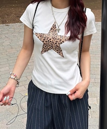 YOLO | レオパードスタースリムT BB0170(Tシャツ/カットソー)