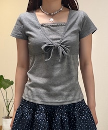 YOLO | レトロストライプレイヤードTシャツ BB0070(トップス)