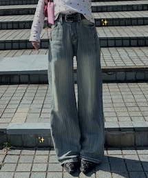 YOLO | ストライプストレートパンツ BB0005(デニムパンツ)