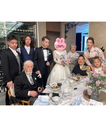 ハッピーウェディング💗 | 左手前から、従姉妹の旦那さん三男次男長男嫁叔母従姉妹長女そして子供(ドレス)