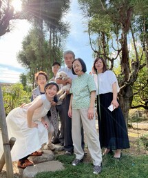 おじさんちへ遊びに行ったよ💗 | 叔母様とゆかいな仲間たち✨みたいな感じで撮れていた🤣(ワンピース)