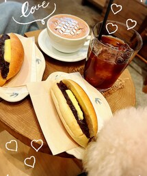 ひらいちゃんと食べたあんバターサンド💗 | 閉店間際に作ってくれてありがとー💗(食器)