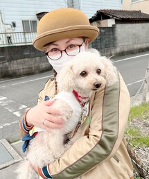 可愛いだるちゃん💗 | 前回のスタジャンコーデの撮影をしてたよ💗(ハット)