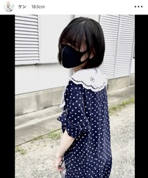 奥方は紺なのかな？付け襟ラブリー💗 | つなぎ/オールインワン