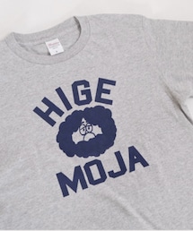 ヒゲもじゃ🥸 | 色味の関係で分かりにくいので、こんなデザインですということで。グレー生地にネイビーロゴ(Tシャツ/カットソー)