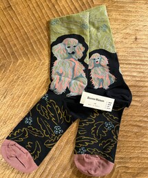 Bonne maison | フランスの靴下ブランド🇫🇷チャコ柄💚🩶🖤(ソックス/靴下)