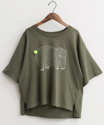 emoemo | ウチのクマちゃんのしっぽはパープル💜(Tシャツ/カットソー)