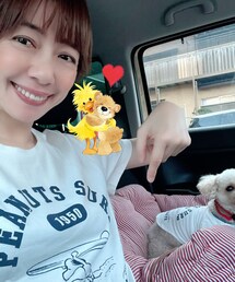 ずんたんのBDにプレゼントしたお揃いのスヌーピー Tシャツ🤍💙 | 動画メッセージめっちゃ可愛かった💗ありがとう💗(Tシャツ/カットソー)