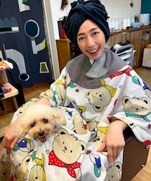 美容室。チャコと一緒に巻ける2つ穴クロス！ | その他