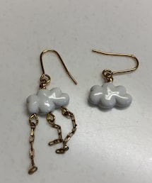 雨のちくもり🌧→☁️✨ピアス | ピアス（両耳用）