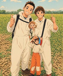 AIでジブリ化‼️大窓写真見比べてみてね🤣 | 玉ねぎが男の子に⁉️もはやホラー🤣(その他)