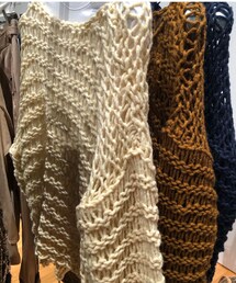 L/M | 甘撚りのローリング糸を多本取りし、さらにフェルト加工を施したハンドニット。(ニット/セーター)