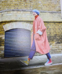 まゆちゃんが送ってくれたコーデ❤️ | しかも雑誌の中では1ページ丸々で掲載されてたそうです😂(ステンカラーコート)