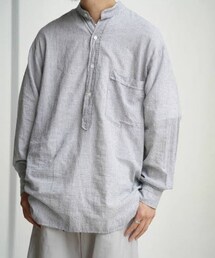 COMOLI | KHADIコットン プルオーバーシャツ[CHECK](シャツ/ブラウス)
