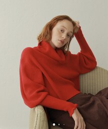 Lil Ambition | Sleeve Frilled Turtleneck Knit(ニット/セーター)