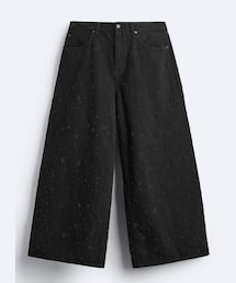 ZARA | バギーテクスチャーデニムパンツ ￥8,590(デニムパンツ)
