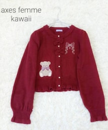 axes femme kawaii | プレゼントベアー ニットカーディガン(カーディガン/ボレロ)