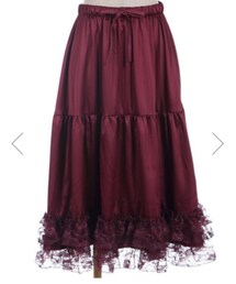 axes femme kawaii | レースフリルミディペチスカート(その他アンダーウェア/インナー)