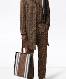 BURBERRY | BURBERRY MONOGRAM STRIPE PRINT TOTE BAG バーバリー 2way モノグラム ストライプ トートバッグ(トートバッグ)