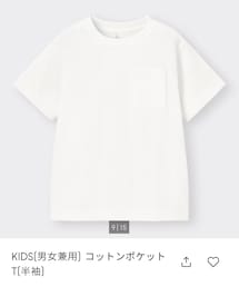 GU | KIDS(男女兼用) コットンポケットT(半袖) (Tシャツ/カットソー)