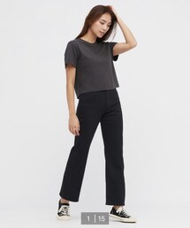 UNIQLO | フレアハイライズジーンズ(デニムパンツ)