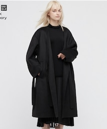 UNIQLO | ウールブレンドコート(ノーカラーコート)