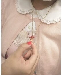 Handmade | ミニチュアのストロベリーパフェをネックレスに加工(ネックレス)