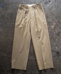 STILL BY HAND | 【STILL BY HAND】CENTER CREASE SEMI-WIDE TROUSERS スティルバイバンド センタープレス セミワイドスラックス / size 46 / ￥19,800(パンツ)