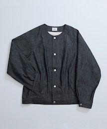UNFOLK | #-16 Herringbone denim nocollar blouson / 2023AW / サイズ 2(デニムジャケット)