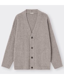 GU | ブラッシュドヤーンカーディガン　L ベージュ(カーディガン/ボレロ)