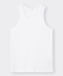 GU | ドライポンチロングタンクトップ M ホワイト(タンクトップ)