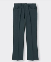 GU | センタープレスストレートパンツ　M グリーン(パンツ)