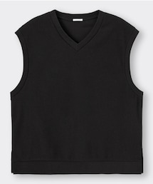 GU | カノコVネックベスト　L ブラック(ベスト)