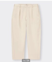 GU | カーブタックパンツ　M ホワイト(パンツ)