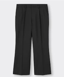 GU | ワイドフレアパンツ　M ブラック(その他パンツ)