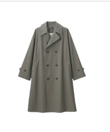 無印良品 | 撥水トレンチコート　男女兼用　L-XL グレイッシュブラウン(トレンチコート)