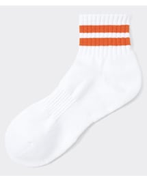 GU | アンクルソックス(ライン) オレンジ(レッグウェア)