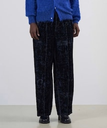 YOKE | Flocky Printed Denim Wide Leg Buggy Pants(デニムパンツ)