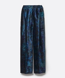 SUBLATIONS | PRINT VELVET PINTUCK BAGGY EASY TROUSERS(パンツ)