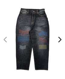 LEFLAH | color stitch baggy(デニムパンツ)