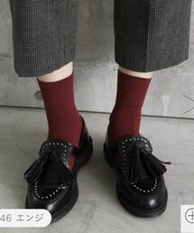Tabio | ソフトナイロン無地ショートソックス/エンジ/¥1,100(ソックス/靴下)